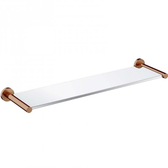 OMNIRES Półka ścienna szklana MODERN PROJECT 55 cm miedź szczotkowana MP60930CPB