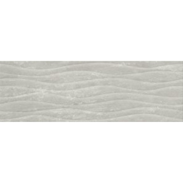 Płytka ścienna SOFT TRAVERTIN light grey structure glossy wave 20x60 gat. II