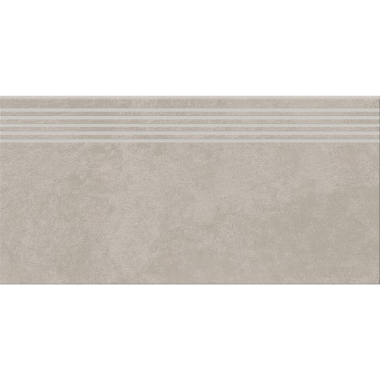 Gres szkliwiony stopnica ARES light grey mat 29x59,3 gat. I