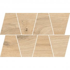 Gres szkliwiony GRAND WOOD NATURAL sand MOSAIC TRAPEZE mat 0,8 19x30,6 gat. I