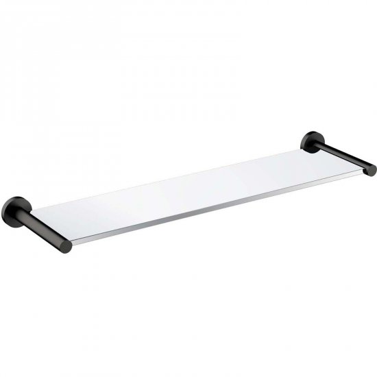 OMNIRES Półka ścienna szklana MODERN PROJECT 55 cm grafit szczotkowany MP60930GR
