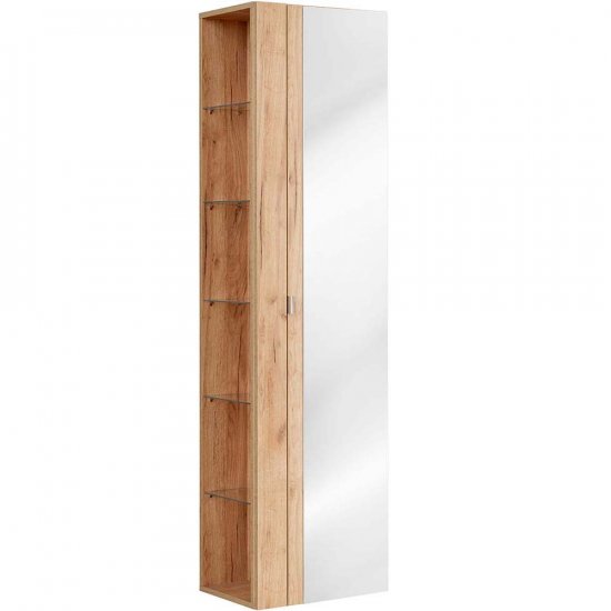 COMAD Słupek łazienkowy CAPRI OAK z lustrem 45 cm 803A FSC