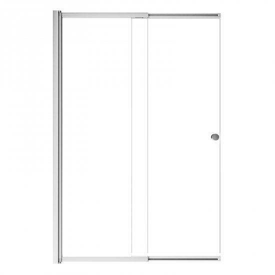 BESCO Parawan nawannowy EASY SLIDE 100x150 dwuskrzydłowy chrom PES-2S
