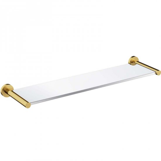 OMNIRES Półka ścienna szklana MODERN PROJECT 55 cm mosiądz szczotkowany MP60930BSB