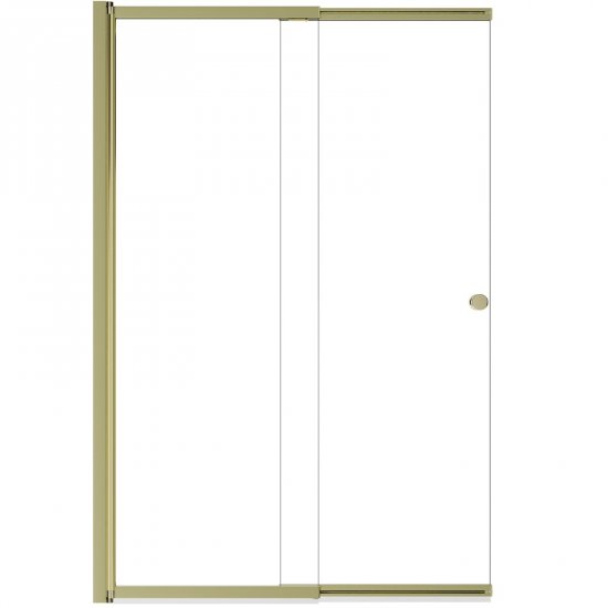 BESCO Parawan nawannowy EASY SLIDE GOLD dwuskrzydłowy 100x150 szkło transparentne PESG-2S