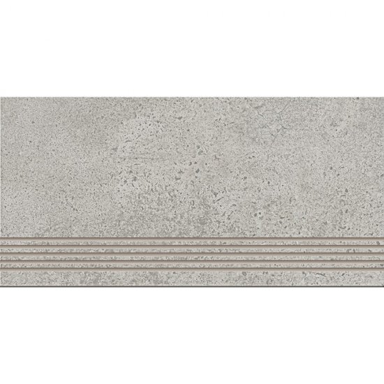 Gres szkliwiony stopnica ASHLAND light grey mat 29,8x59,8 gat. I