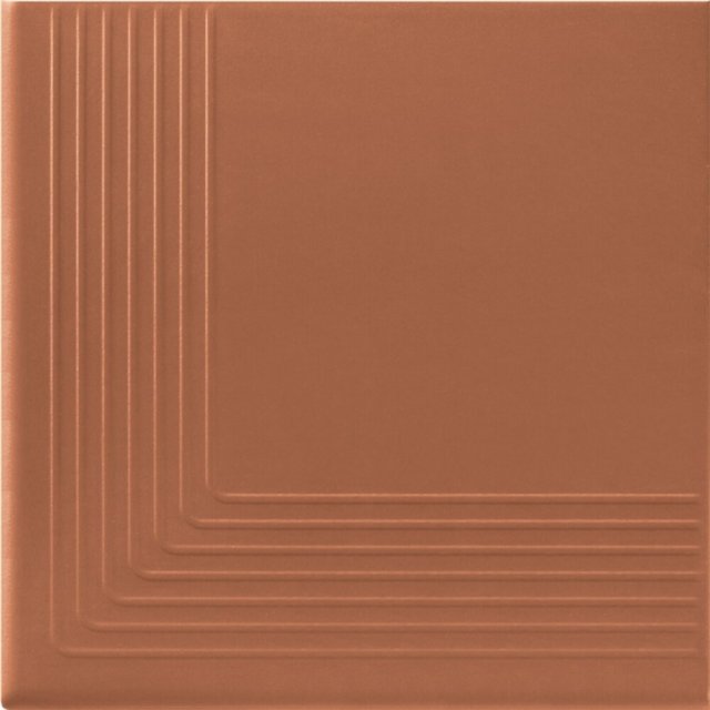 Klinkier stopnica SIMPLE RED narożna mat 30x30 gat. II