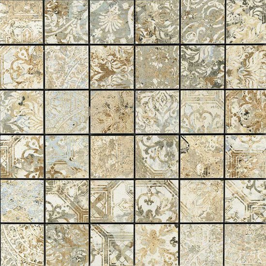 Gres szkliwiony hiszpański Aparici CARPET SAND NATURAL MOSAICO 5X5 mat 29,75x29,75 gat. I