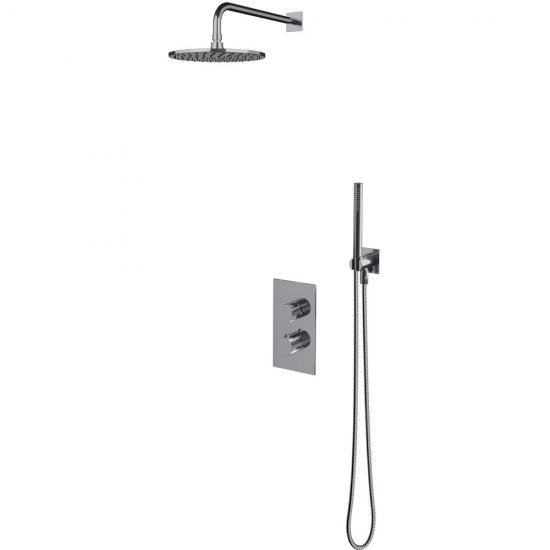 OMNIRES Termostatyczny system prysznicowy CONTOUR podtynkowy chrom połysk SYSCT11CR