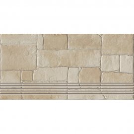 Gres szkliwiony stopnica PERSEO beige mat 29,8x59,8 gat. I