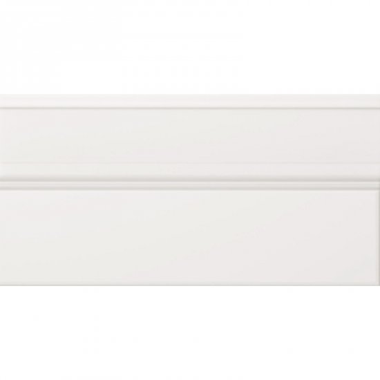 Płytka ścienna hiszpańska PALACE ZOCALO MODERN WHITE mat 15,8x30 gat. I