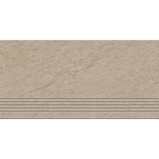 Gres szkliwiony stopnica RUBBLE beige 29,8x59,8 gat. I