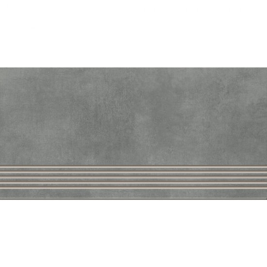 Gres szkliwiony stopnica SILVER PEAK grey mat 29,8x59,8 gat. I