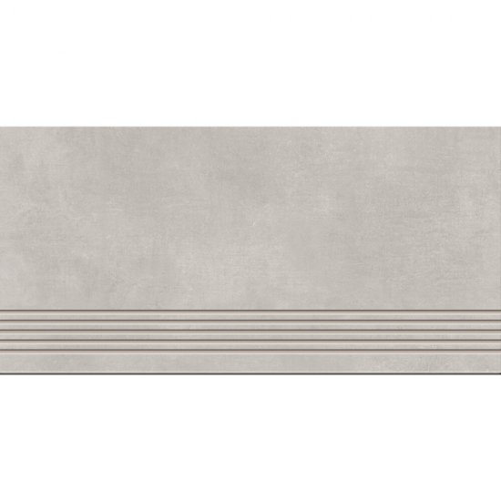 Gres szkliwiony stopnica SILVER PEAK light grey mat 29,8x59,8 gat. I