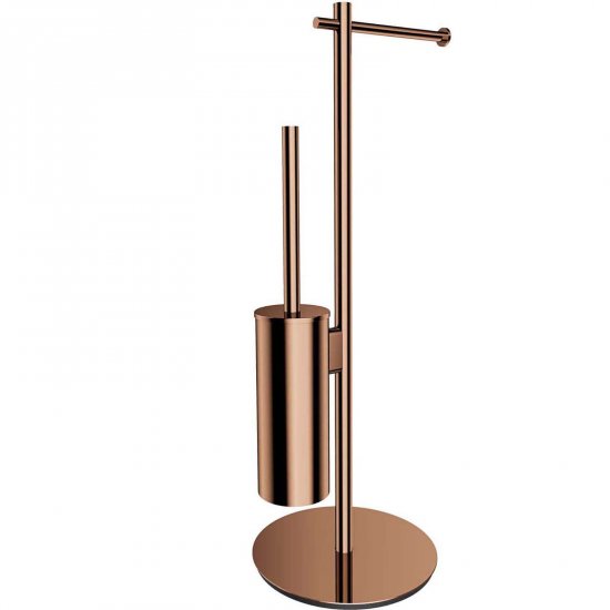 OMNIRES Stojak na papier i szczotkę WC MODERN PROJECT miedź połysk MP60810CP