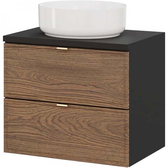 COMAD Zestaw mebli TALIA CASELLA szafka z blatem BLACK 60 cm, umywalka MAJA