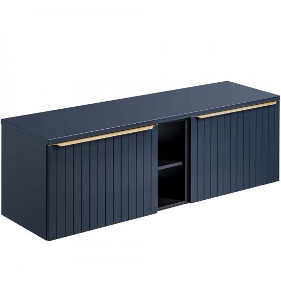 COMAD Zestaw mebli SANTA FE DEEP BLUE 3 szafki z blatem 140 cm