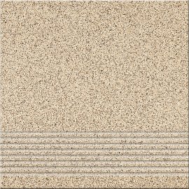 Gres szkliwiony stopnica MILTON beige mat 29,7x29,7 gat. I*