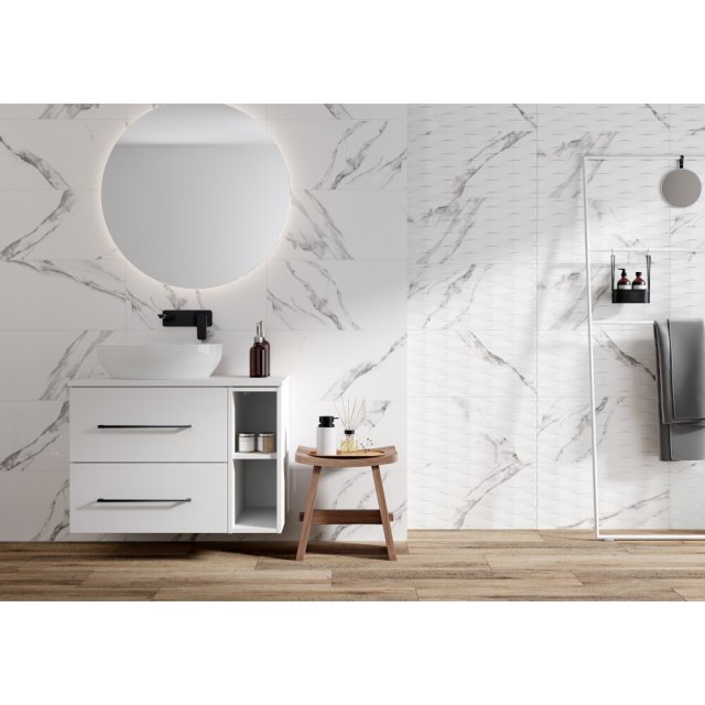 Płytka ścienna MORNAGO white structure glossy 29,8x59,8 gat. II
