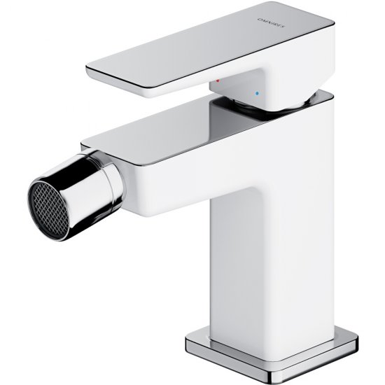 OMNIRES Bateria bidetowa stojąca PARMA chrom biały połysk PM7420CRB