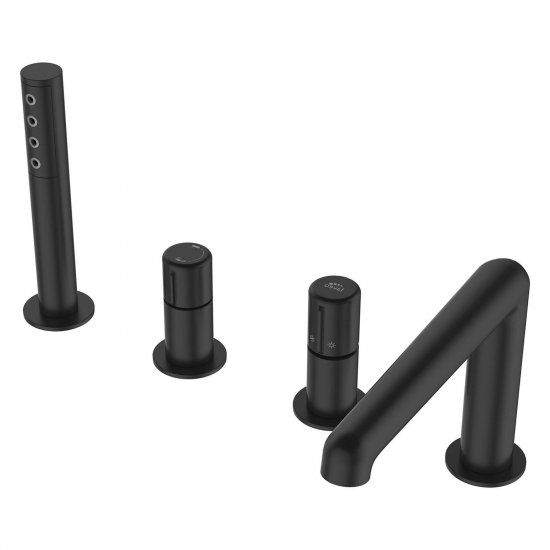 LAVEO Bateria nawannowa PRETTO 4-otworowa czarna BAO_714D