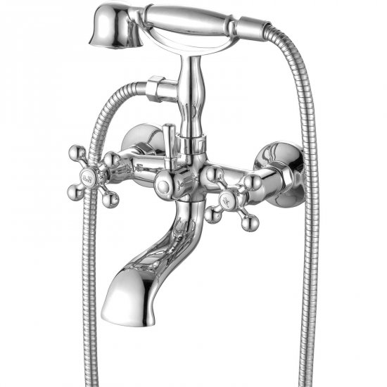 KUCHINOX Bateria wannowa ścienna STILO z zestawem prysznicowym chrom BKI_011D