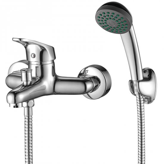 KUCHINOX Bateria wannowa ścienna ORIS z zestawem prysznicowym chrom BQO_011D