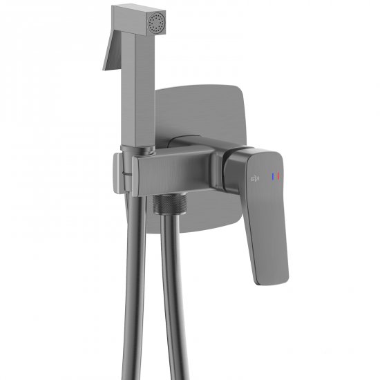 KFA Bateria bidetowa MALAGA podtynkowa ścienna gun metal szara PVD 4529-512-61