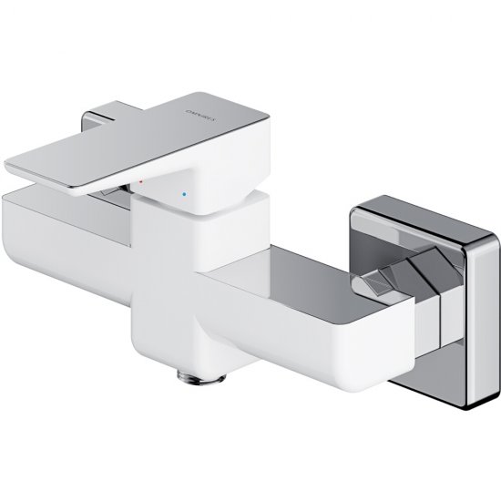 OMNIRES Bateria prysznicowa PARMA chrom, biały połysk PM7440CRB