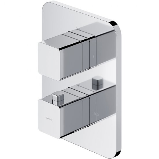 OMNIRES Bateria prysznicowo-wannowa podtynkowa PARMA chrom połysk termostatyczna PM7436CR