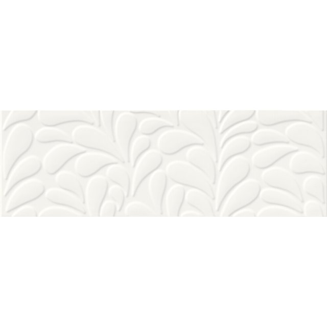 Płytka ścienna BLANKA white leaf structure glossy 29x89 gat. II