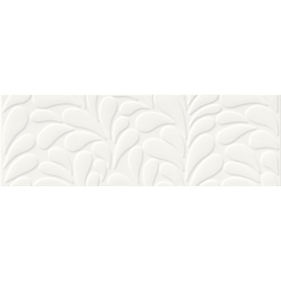 Płytka ścienna BLANKA white leaf structure glossy 29x89 gat. II