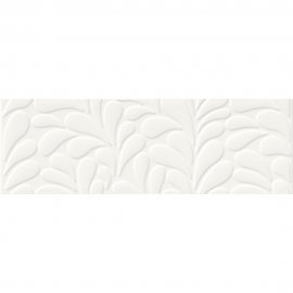 Płytka ścienna BLANKA white leaf structure glossy 29x89 gat. II