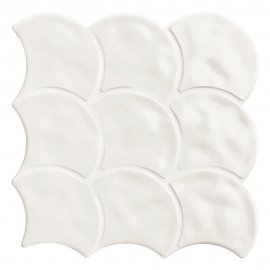 Gres szkliwiony hiszpański Realonda SCALE GLOSS white 30,7x30,7 gat. I