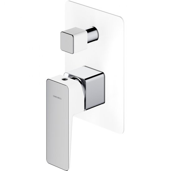 OMNIRES Bateria prysznicowo-wannowa podtynkowa PARMA chrom biały połysk PM7435CRB