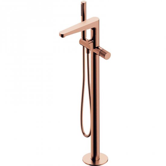 OMNIRES Bateria wannowa CONTOUR wolnostojąca miedź szczotkowana CT8033CPB