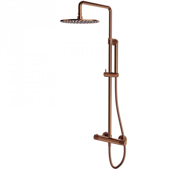OMNIRES Termostatyczny system prysznicowy CONTOUR natynkowy miedź szczotkowana CT8044CPB