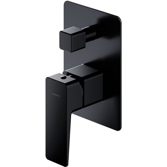 OMNIRES Bateria prysznicowo-wannowa PARMA podtynkowa czarna mat PM7435BL