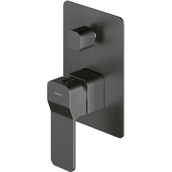 OMNIRES Bateria prysznicowo-wannowa podtynkowa SLIDE grafit szczotkowany SL7735GR