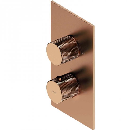 OMNIRES Termostatyczna bateria prysznicowo-wannowa CONTOUR podtynkowa miedź CT8036CPB