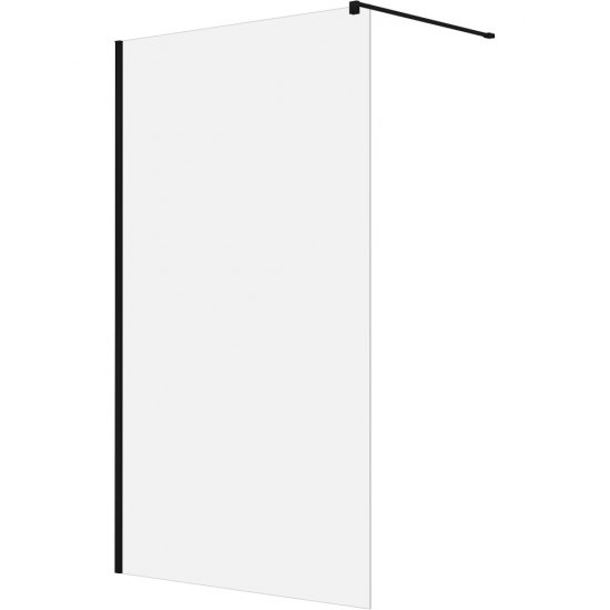 NEW TRENDY Kabina VELIO BLACK walk-in 100x200 szkło czyste 8mm z powłoką D-0143B