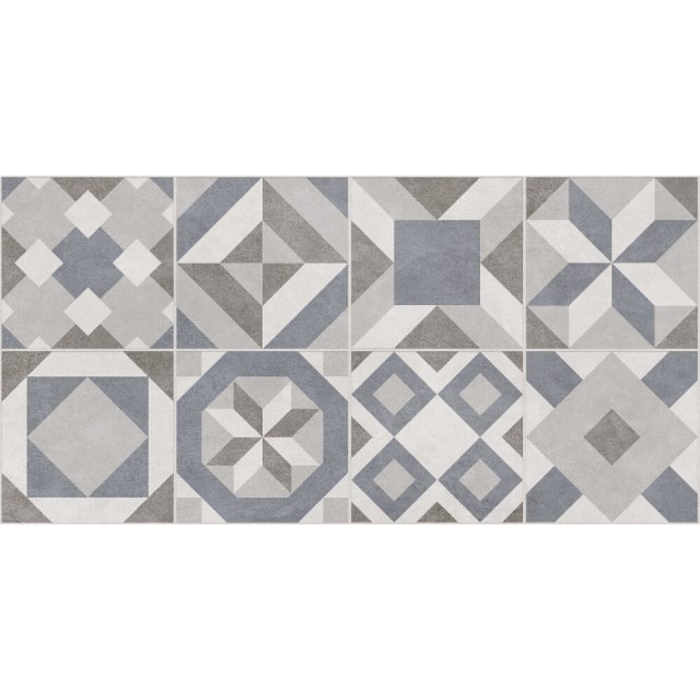 Płytka ścienna ROCKLAND light grey patchwork micro 29,8x59,8 gat. I