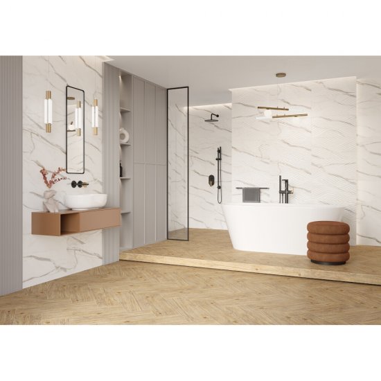 【国内正規品】 white STONE CLASSIC ścienna Płytka structure 29,7x60 glossy アクセサリー