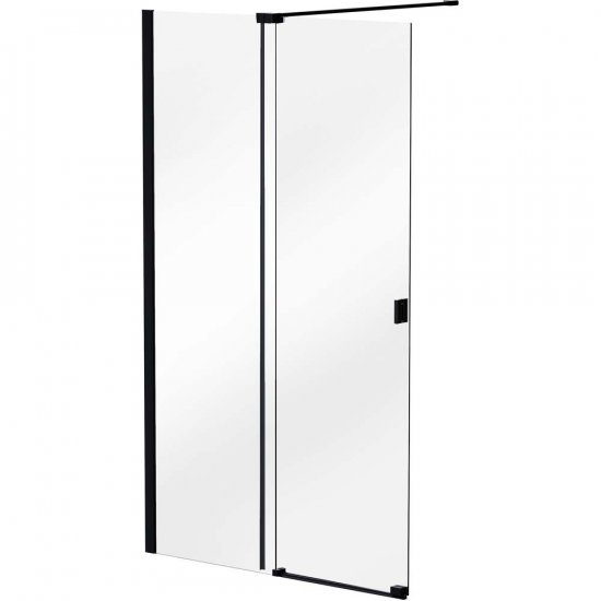 BESCO Kabina prysznicowa WALK-IN VAYO BLACK 140x200 czarna VYB-140-200C