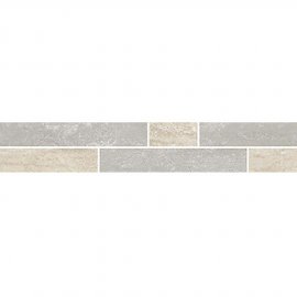 NICE TRAVERTIN IVORY/GREY MATT MOSAIC 5X30