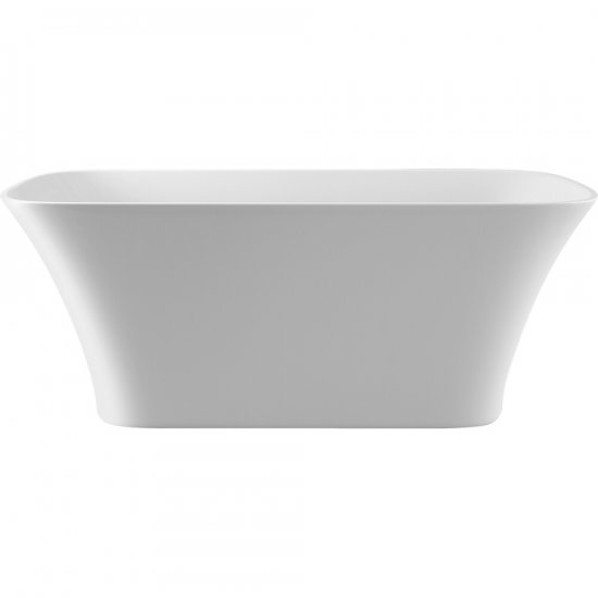 BESCO Wanna wolnostojąca ASSOS S-LINE 160x70 cm klik-klak biały czyszczony od góry #WMD-160-ASW
