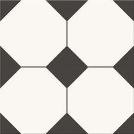 Gres szkliwiony PATCHWORK B&W multicolour mat 29,8x29,8 gat. I