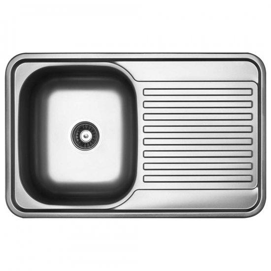 KUCHINOX Zlewozmywak stalowy FARO 1-komorowy prostokątny z ociekaczem inox gładki SKH_011T