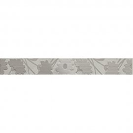 Płytka ścienna listwa LAVANDE grey flower glossy 5x40 gat. I
