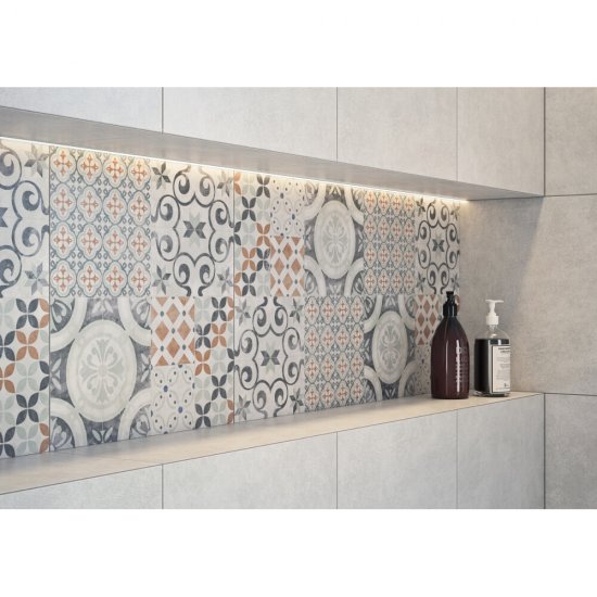 Gres szkliwiony PATCHWORK multikolor ONE satin 42x42 gat. I